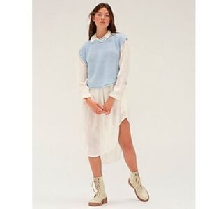 Stolen Hearts Veg Dye Tank Free People Color: Lake  (light blue) SZ Small NWT